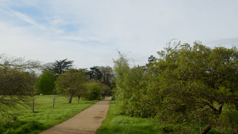 Camino-A-Través-De-Parques-Universitarios-En-El-Centro-De-La-Ciudad-De-Oxford-Con-Gente